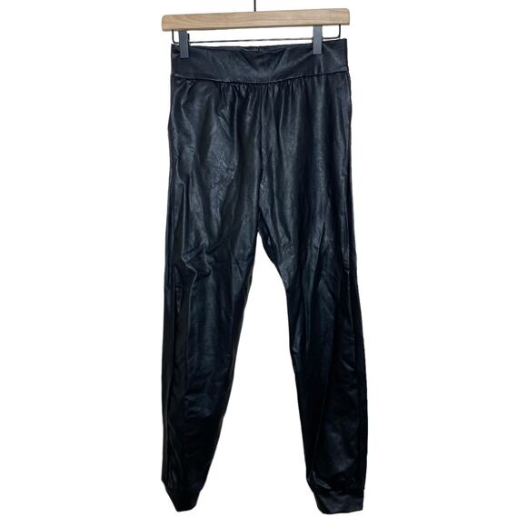 Commando Black Faux Leather Joggers Size Small - Picture 2 of 14